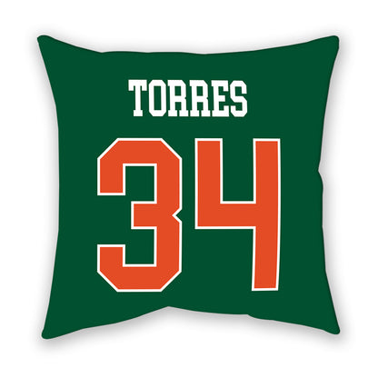 Miami - NCAA Baseball : Michael Torres - Pillow-1