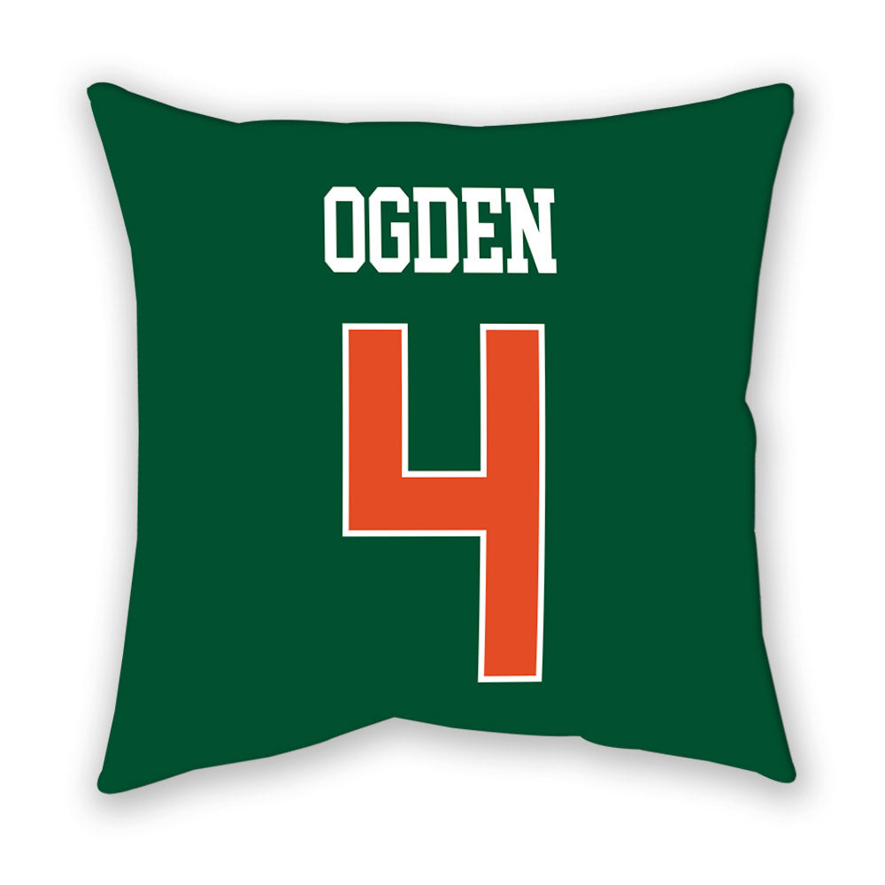 Miami - NCAA Baseball : Jake Ogden - Pillow-1