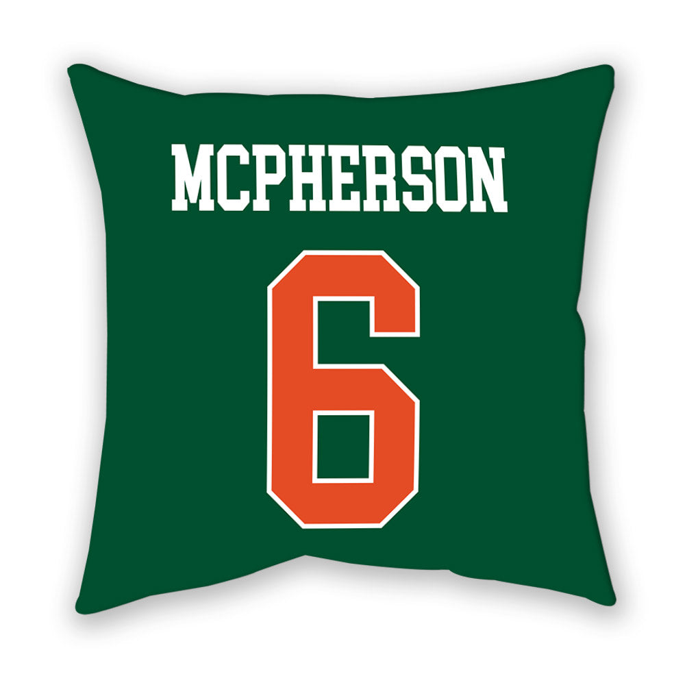 Miami - NCAA Women's Soccer : Jaileah Mcpherson - Pillow-1