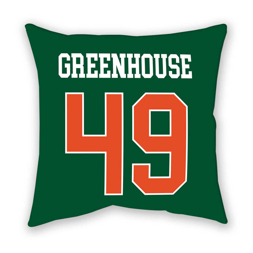 Miami - NCAA Baseball : Mason Greenhouse - Pillow-1