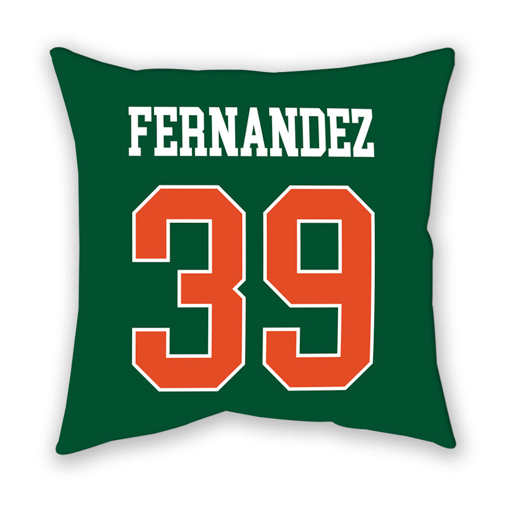 Miami - NCAA Baseball : Michael Fernandez - Pillow-1