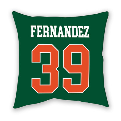Miami - NCAA Baseball : Michael Fernandez - Pillow-1