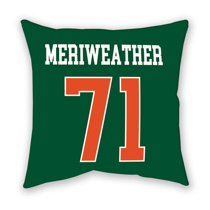 Miami - NCAA Football : Jamal Meriweather - Pillow-1