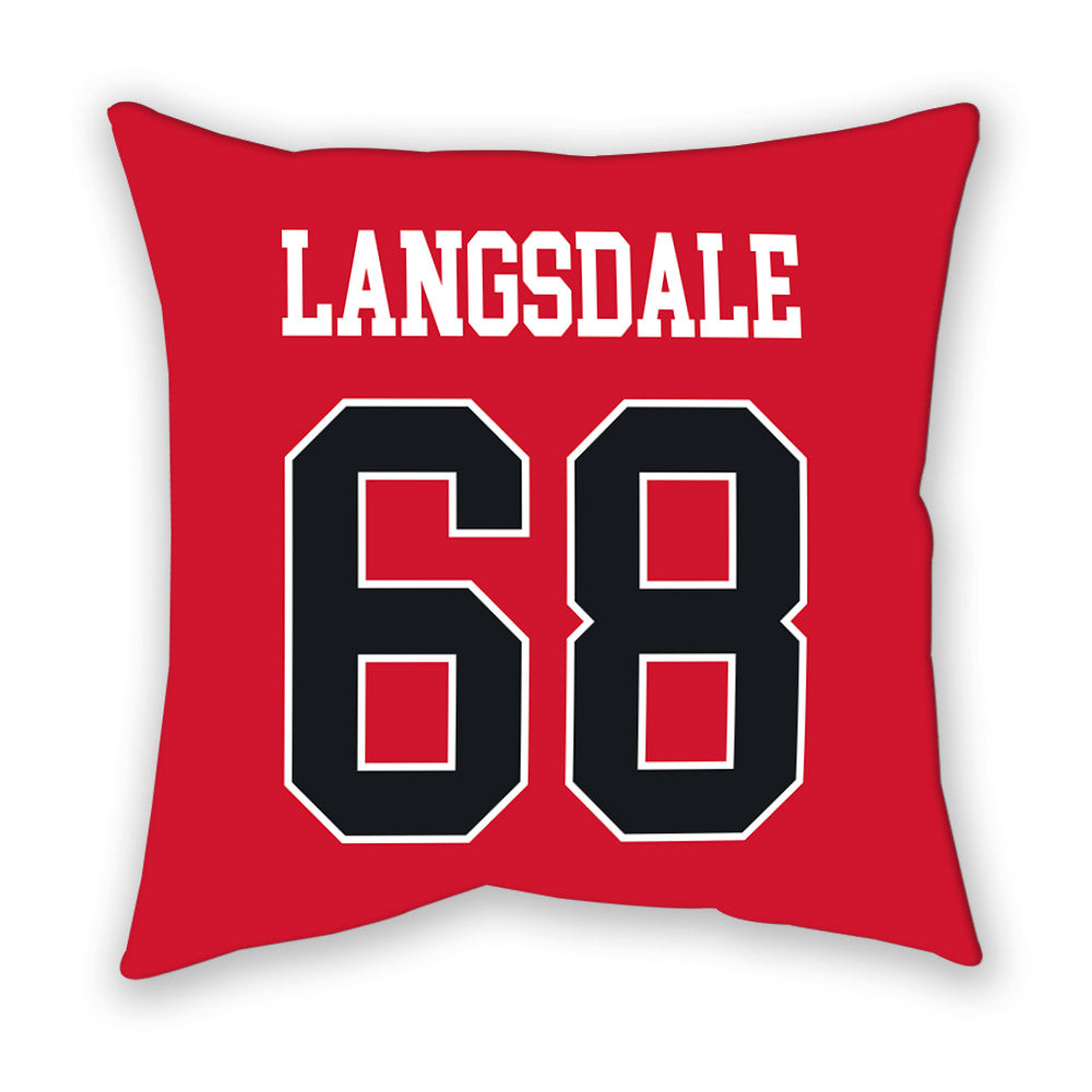 Rutgers - NCAA Football : Ryder Langsdale - Pillow-1