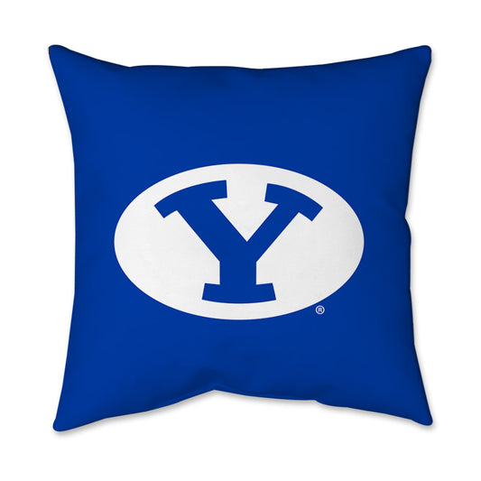 BYU - NCAA Men's Swimming & Diving : Ethan Purcell - Graphic Pillow 16x16-0