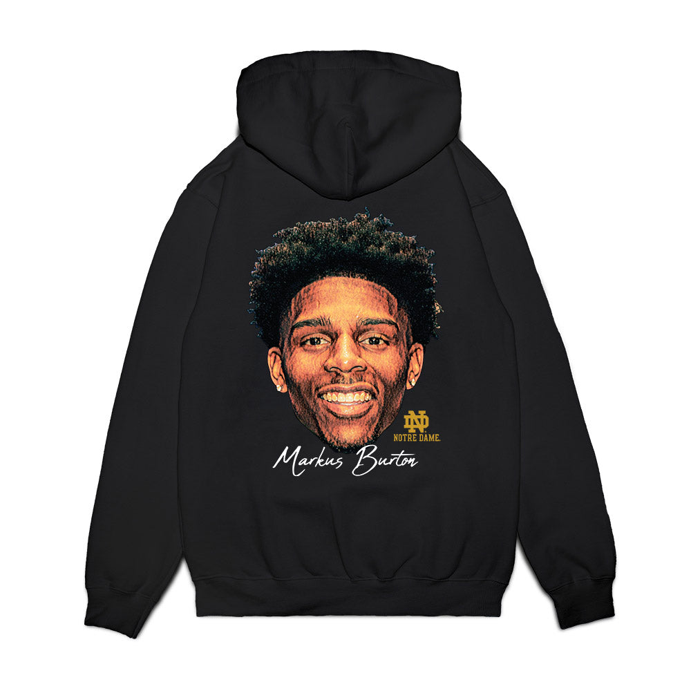 Notre Dame - NCAA Men's Basketball : Markus Burton - Game Face Premium Hooded Sweatshirt-1