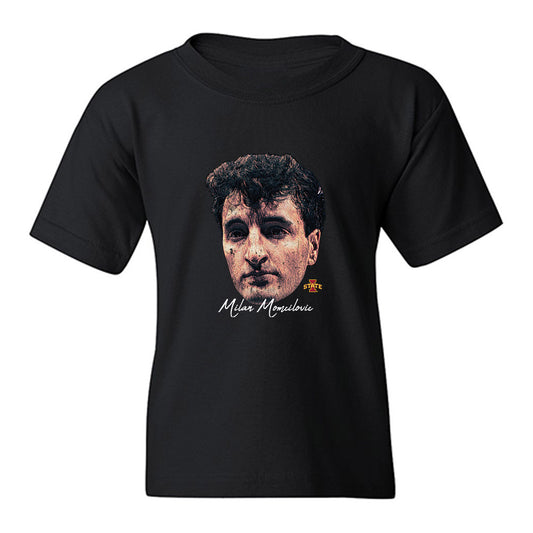 Iowa State - NCAA Men's Basketball : Milan Momcilovic - Game Face Youth T-Shirt-0