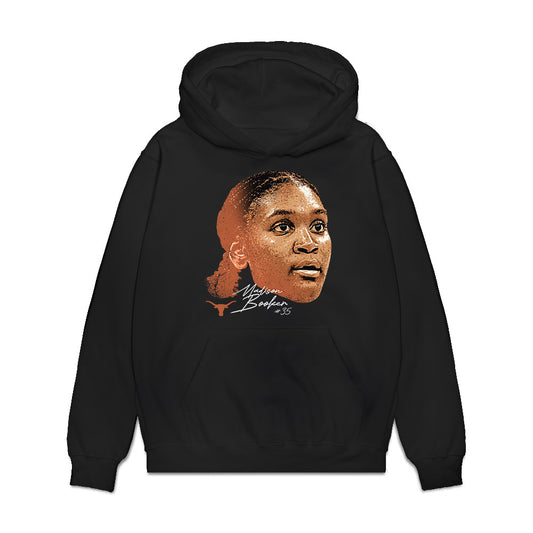Texas - NCAA Women's Basketball : Madison Booker - Game face Premium Hooded Sweatshirt-0
