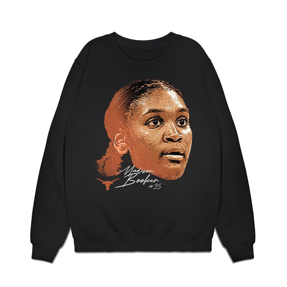 Texas - NCAA Women's Basketball : Madison Booker - Game face Premium Crewneck Sweatshirt-0