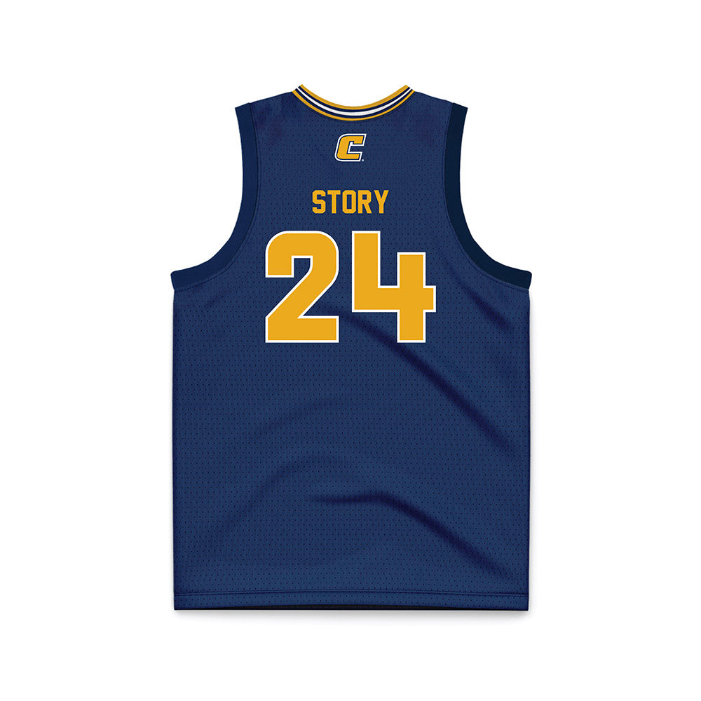 UTC - NCAA Women's Basketball : Aaliyah Story - Navy Basketball Jersey-1