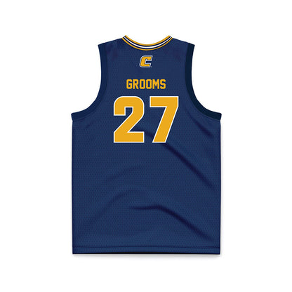 UTC - NCAA Women's Basketball : Gabrielle Grooms - Navy Basketball Jersey-1