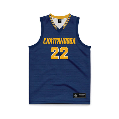 UTC - NCAA Women's Basketball : TaTianna Stovall - Navy Basketball Jersey-0