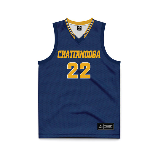 UTC - NCAA Women's Basketball : TaTianna Stovall - Navy Basketball Jersey-0