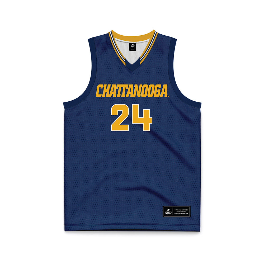 UTC - NCAA Women's Basketball : Aaliyah Story - Navy Basketball Jersey-0