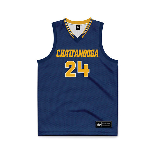 UTC - NCAA Women's Basketball : Aaliyah Story - Navy Basketball Jersey-0