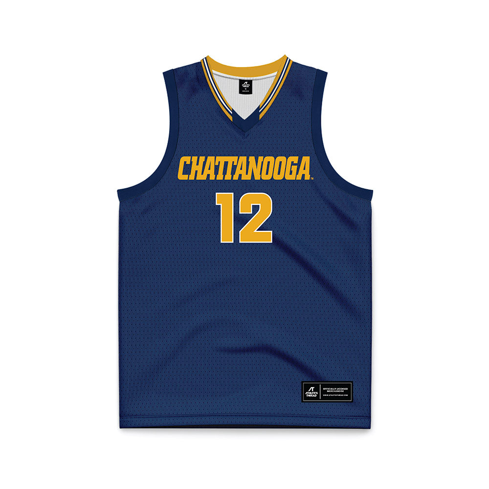 UTC - NCAA Women's Basketball : London Weaver - Navy Basketball Jersey-0