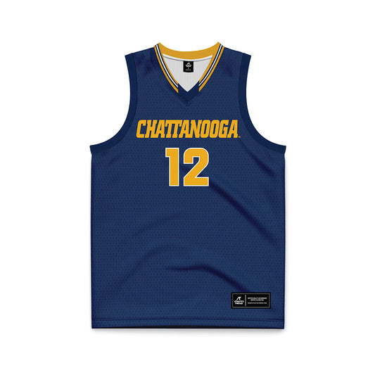 UTC - NCAA Women's Basketball : London Weaver - Navy Basketball Jersey-0