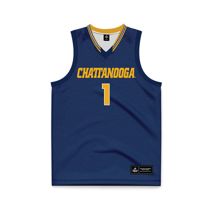 UTC - NCAA Women's Basketball : Sinae Hill - Navy Basketball Jersey-0