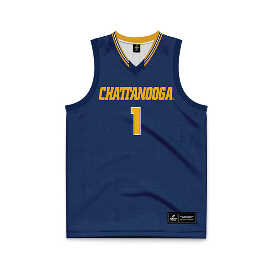 UTC - NCAA Women's Basketball : Sinae Hill - Navy Basketball Jersey-0