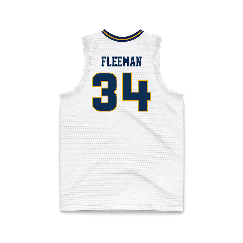 UTC - NCAA Men's Basketball : John Fleeman - White Basketball Jersey-1