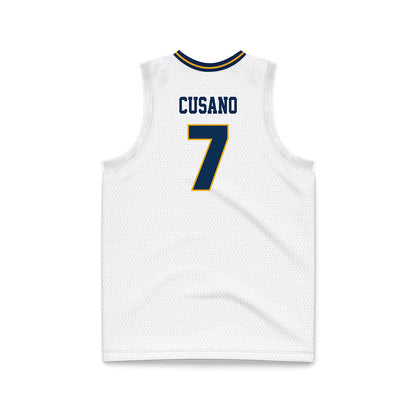 UTC - NCAA Men's Basketball : Sean Cusano - White Basketball Jersey-1