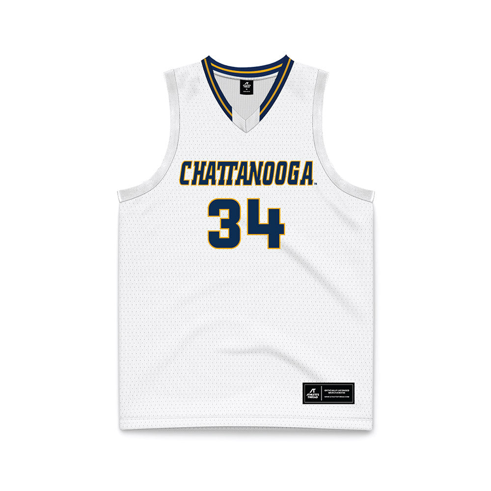 UTC - NCAA Men's Basketball : John Fleeman - White Basketball Jersey-0