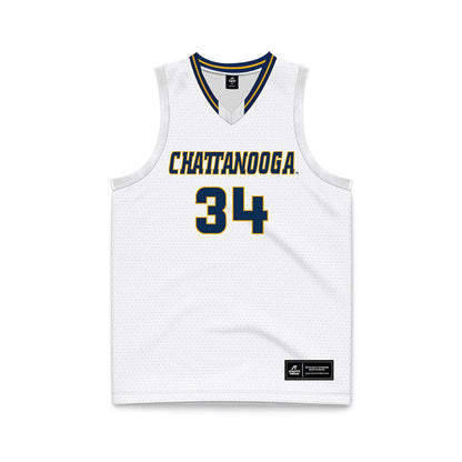 UTC - NCAA Men's Basketball : John Fleeman - White Basketball Jersey-0
