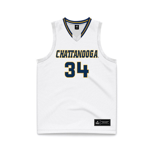 UTC - NCAA Men's Basketball : John Fleeman - White Basketball Jersey-0