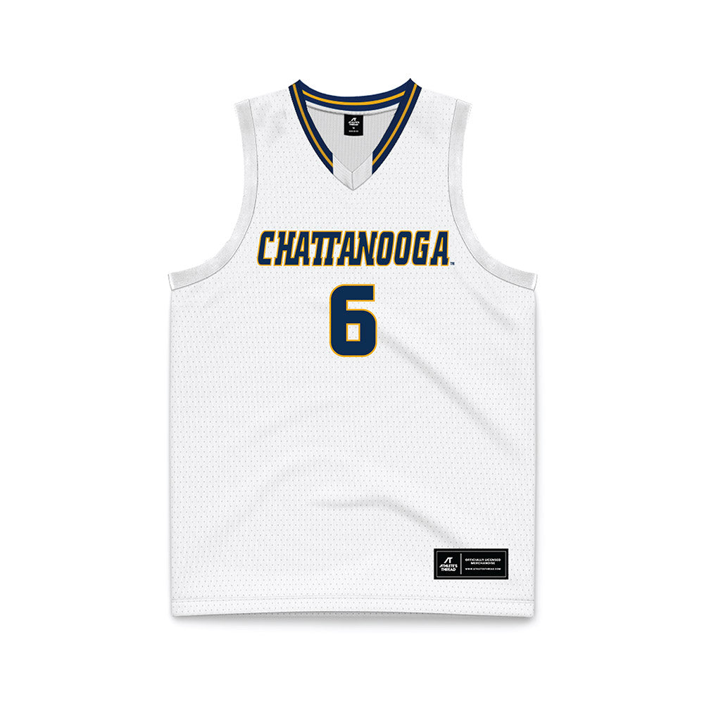 UTC - NCAA Men's Basketball : Ryan Lopez - White Basketball Jersey-0