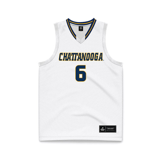 UTC - NCAA Men's Basketball : Ryan Lopez - White Basketball Jersey-0