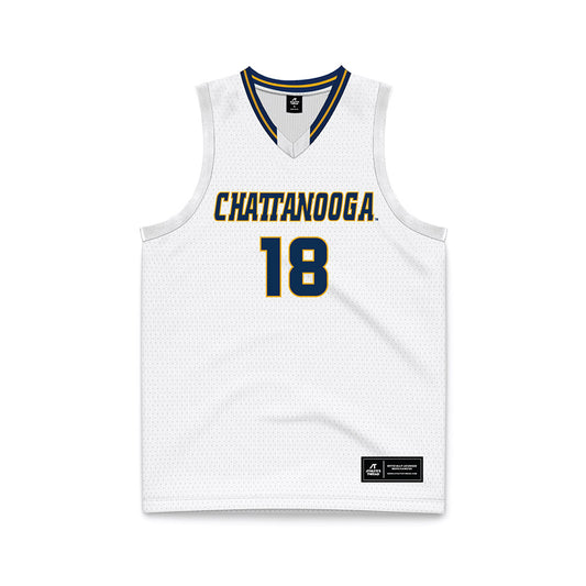 UTC - NCAA Men's Basketball : Yonatan Levy - White Basketball Jersey-0