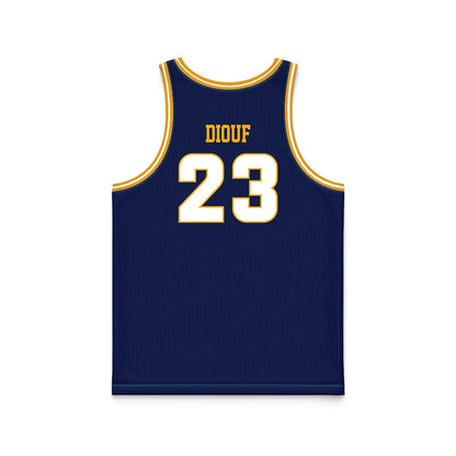 UTC - NCAA Men's Basketball : Latif Diouf - Navy Basketball Jersey-1