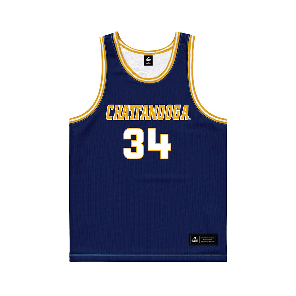 UTC - NCAA Men's Basketball : John Fleeman - Navy Basketball Jersey-0