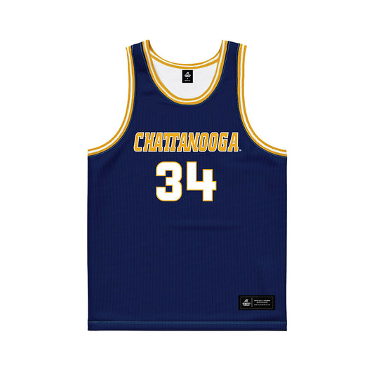 UTC - NCAA Men's Basketball : John Fleeman - Navy Basketball Jersey-0