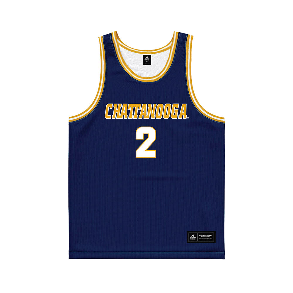 UTC - NCAA Men's Basketball : Sebastian Hartmann - Navy Basketball Jersey-0