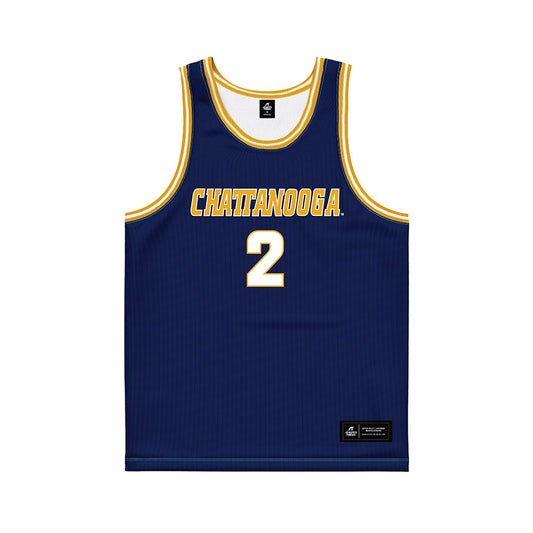 UTC - NCAA Men's Basketball : Sebastian Hartmann - Navy Basketball Jersey-0