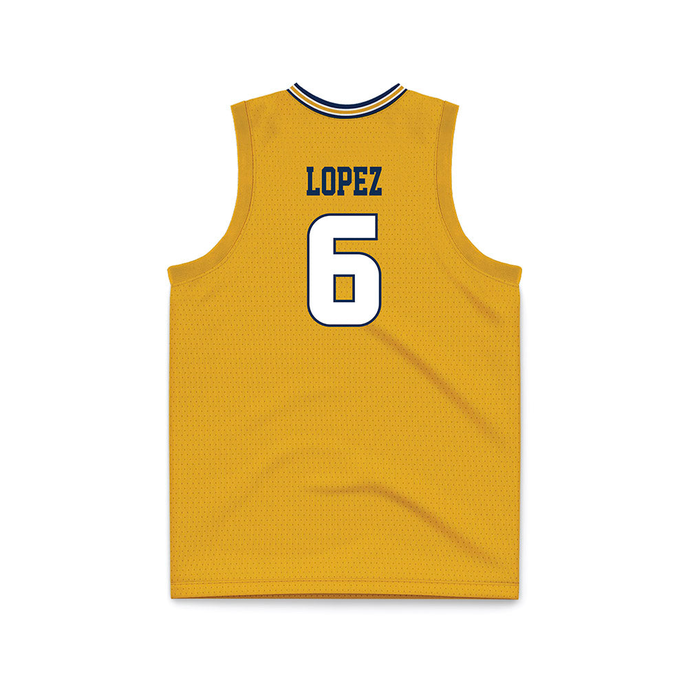 UTC - NCAA Men's Basketball : Ryan Lopez - Gold Basketball Jersey-1