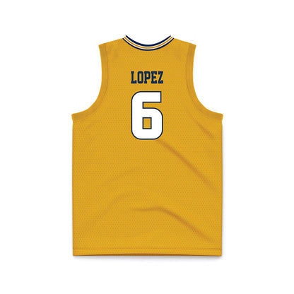 UTC - NCAA Men's Basketball : Ryan Lopez - Gold Basketball Jersey-1