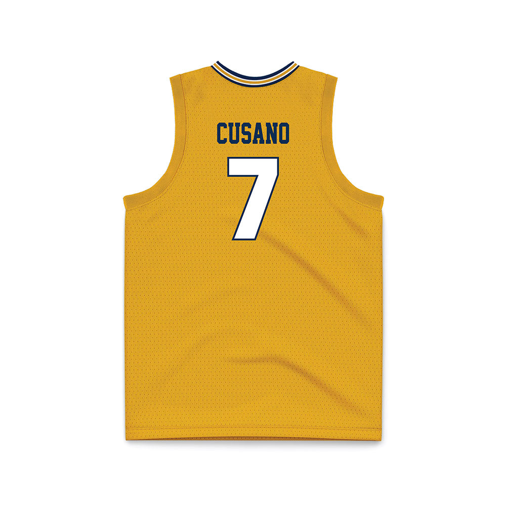 UTC - NCAA Men's Basketball : Sean Cusano - Gold Basketball Jersey-1
