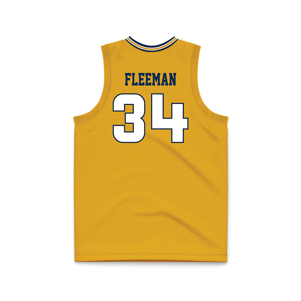 UTC - NCAA Men's Basketball : John Fleeman - Gold Basketball Jersey-1