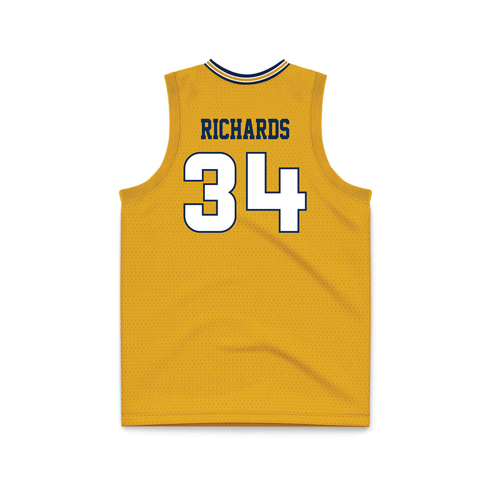 UTC - NCAA Men's Basketball : Makai Richards - Gold Basketball Jersey-1