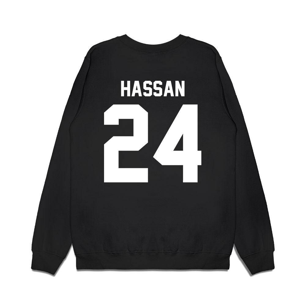 Arkansas - NCAA Women's Basketball : Aisha Hassan - Vintage Shersey Premium Crewneck Sweatshirt-1