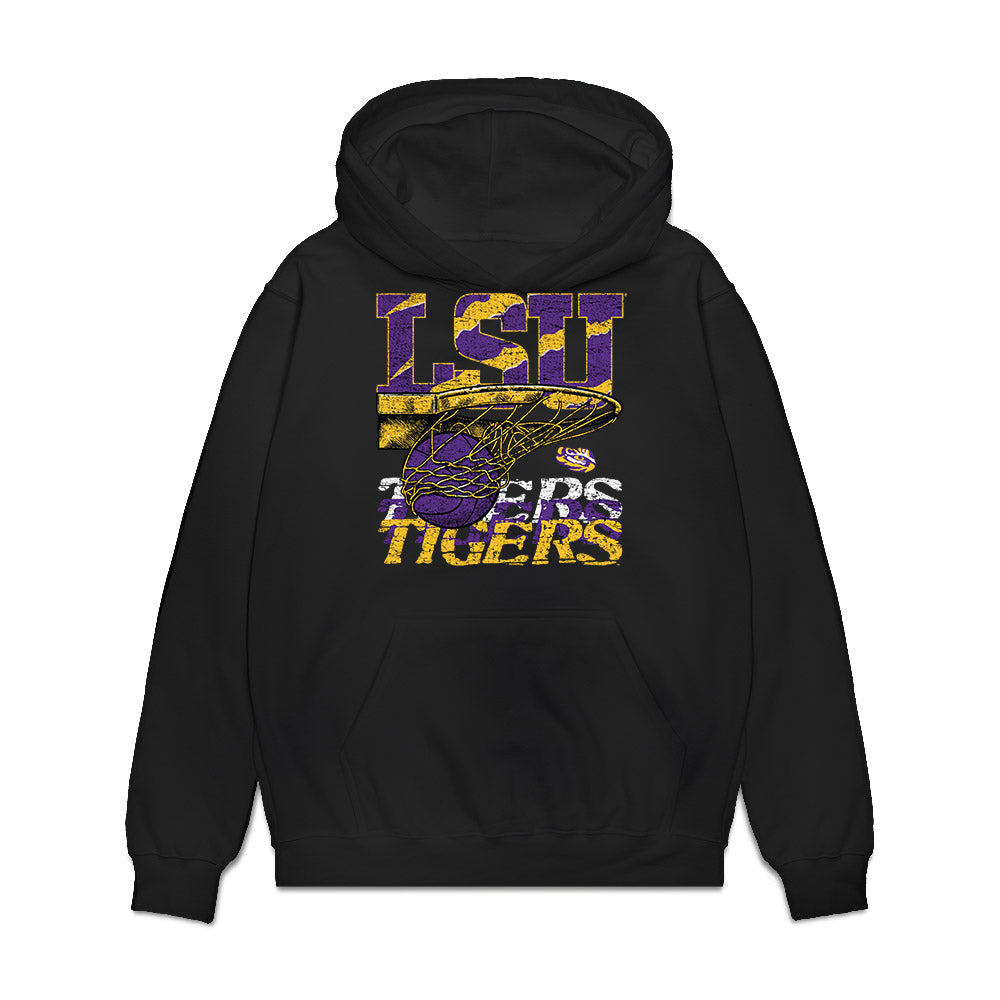 LSU - NCAA Women's Basketball : Amiya Joyner - Vintage Shersey Premium Hooded Sweatshirt-0