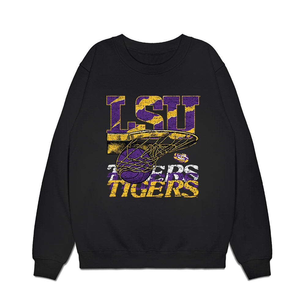 LSU - NCAA Men's Basketball : Mouhamed Dioubate - Vintage Shersey Premium Crewneck Sweatshirt-0
