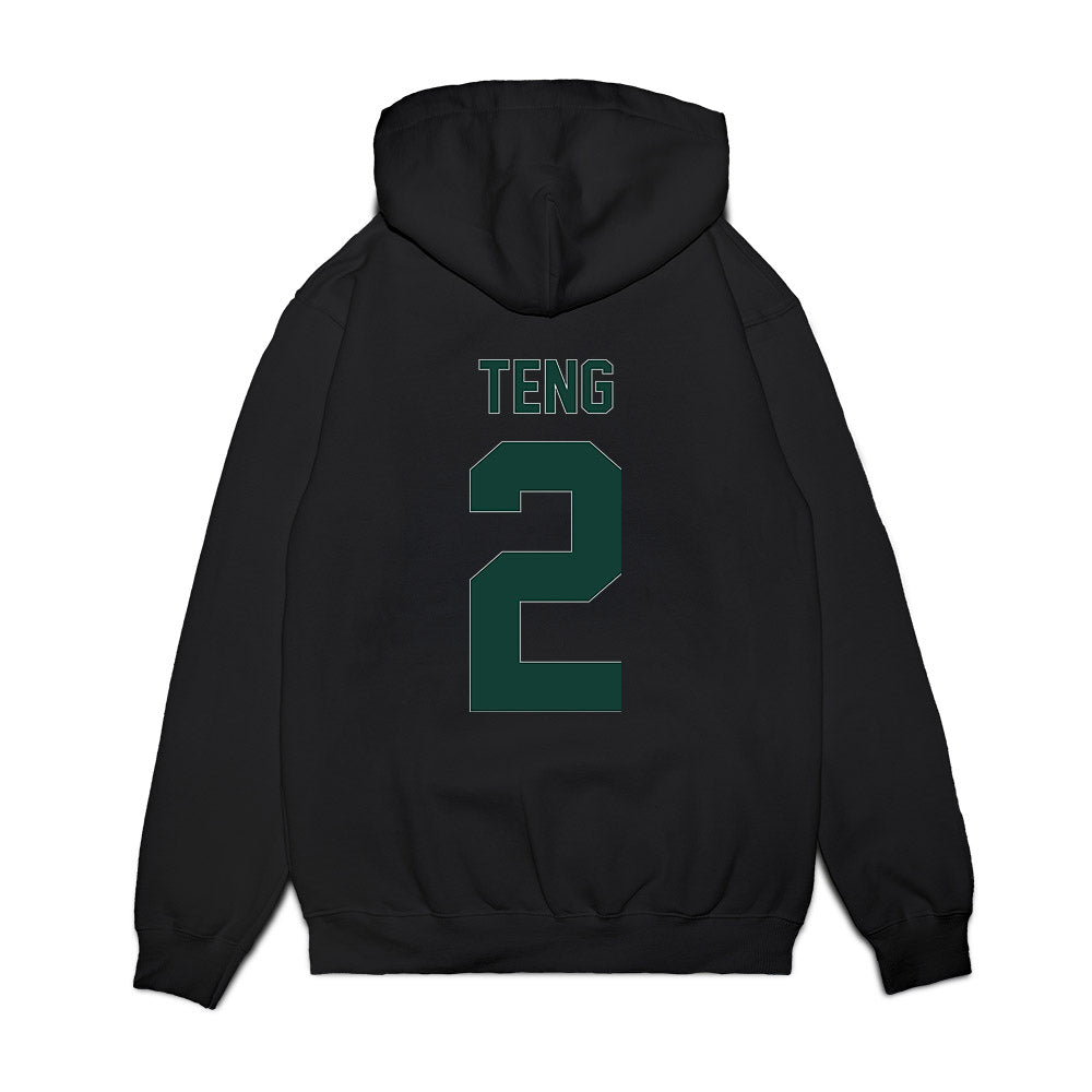 Michigan State - NCAA Men's Basketball : Kur Teng - Vintage Shersey Premium Hooded Sweatshirt-1