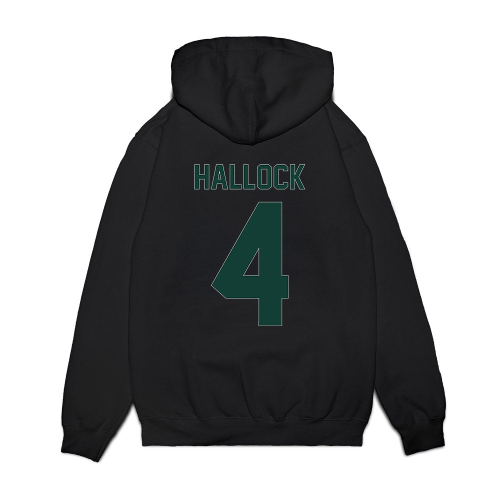 Michigan State - NCAA Women's Basketball : Theryn Hallock - Vintage Shersey Premium Hooded Sweatshirt-1