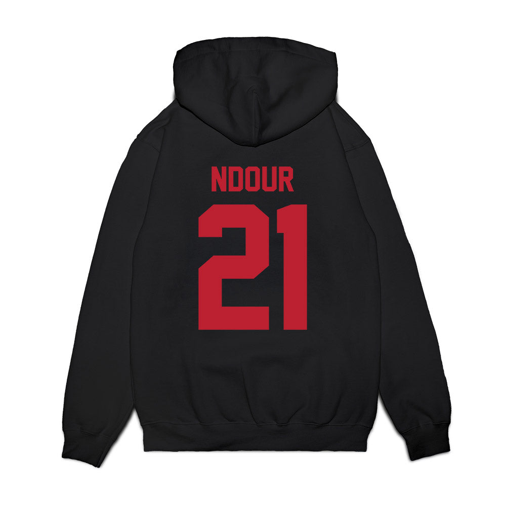 Georgia - NCAA Women's Basketball : Aicha Ndour - Vintage Shersey Premium Hooded Sweatshirt-1