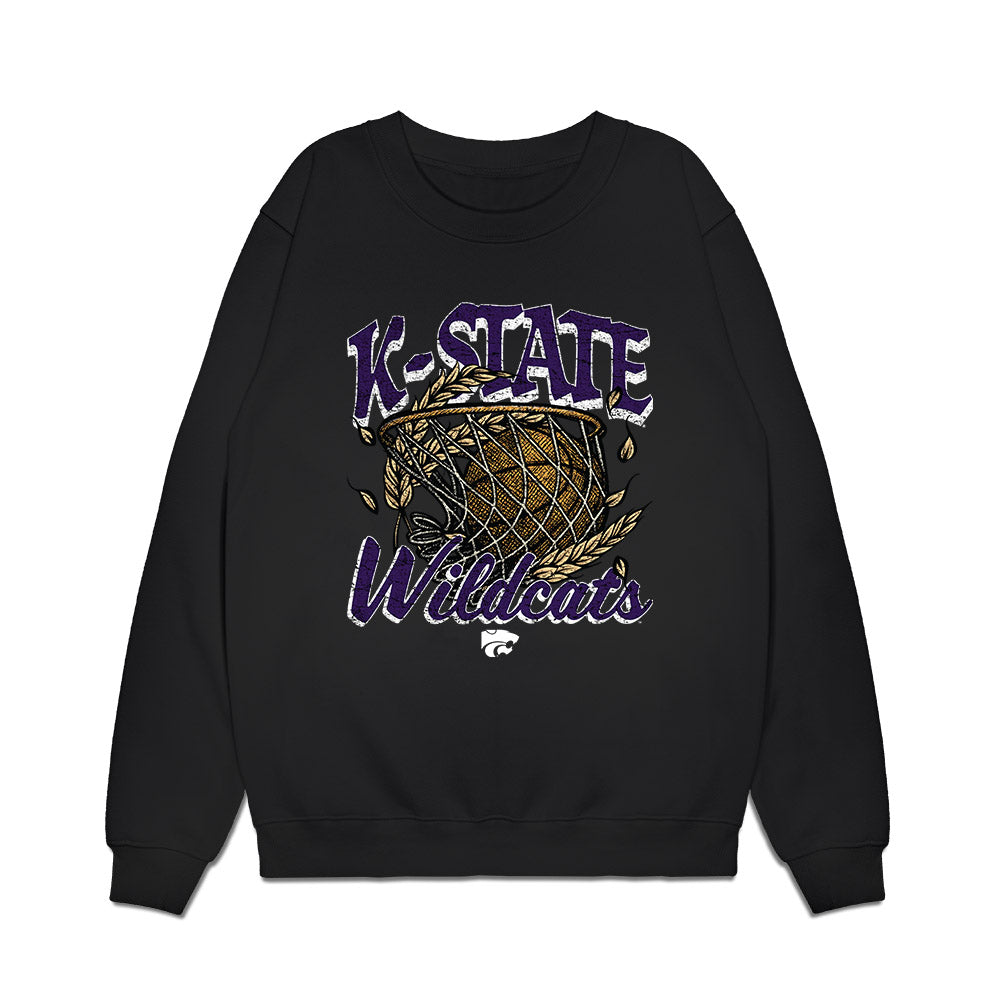 Kansas State - NCAA Men's Basketball : Khamari McGriff - Vintage Basketball Premium Crewneck Sweatshirt-0