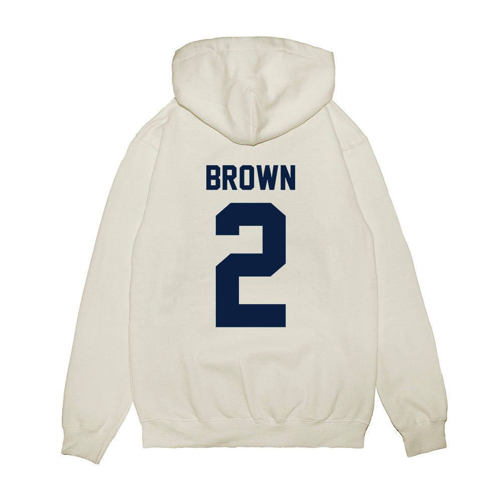 Michigan - NCAA Women's Basketball : Macy Brown - Vintage Shersey Premium Hooded Sweatshirt-1