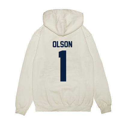 Michigan - NCAA Women's Basketball : Olivia Olson - Vintage Shersey Premium Hooded Sweatshirt-1